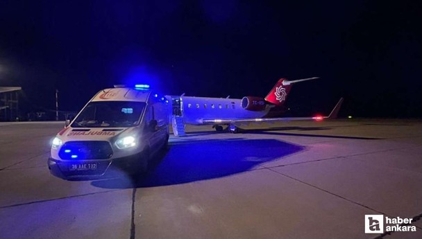 Kars'ta solunum zorluğu çeken 44 günlük bebek ambulans uçakla Ankara'ya sevk edildi!