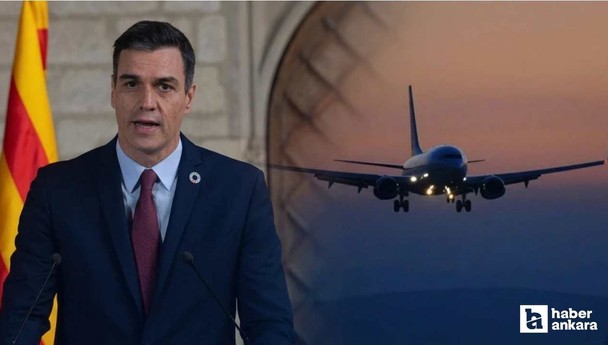 İspanya Başbakanı Pedro Sanchez’in uçağı Ankara’ya acil iniş yaptı