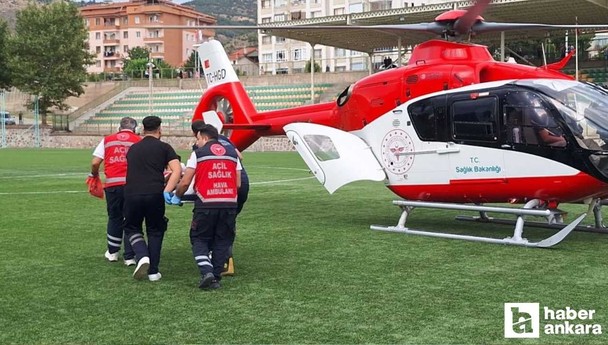 Çorum’da parmağı kopan çocuk helikopter ambulansla Ankara'ya sevk edildi!