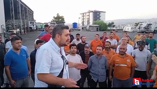 Ankara’da Etimesgut Belediyesi temizlik işleri çalışanları grev yaptı!