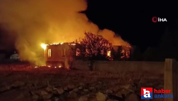 Haymana'da korkutan yangında ev küle döndü!