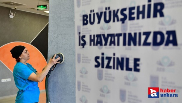 Kadın Eli Usta Seminerinde yetişen kadınlar Sincan Hanımlar Lokali'nin duvarlarını yeniledi