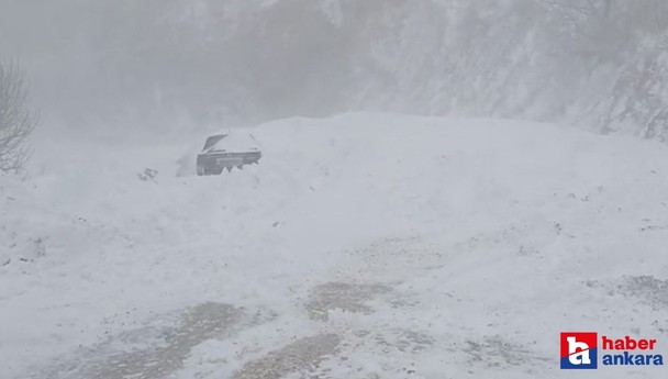 Bolu'da karda mahsur kalan 4 kişi ölümden döndü!