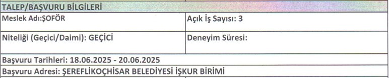 Ankara'da 18-40 yaş arası işçi, şoför ve yapı ustası alımı yapılacak - Resim : 3