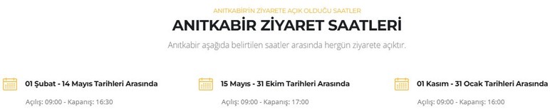 Anıtkabir 29 Ekim 2025 ziyaret saatleri, Anıtkabir saat kaçta açılıyor, kaça kadar açık, kapanıyor?