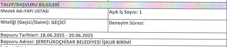 Ankara'da 18-40 yaş arası işçi, şoför ve yapı ustası alımı yapılacak - Resim : 2