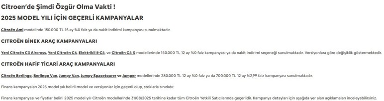 Yeni Citroën C3 Aircross, Yeni Citroën C4, Elektrikli ë-C4: 12.500 TL taksitle sıfır araç müjdesi!