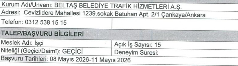 ABB BELTAŞ A.Ş. sınavsız 35 işçi alımı yapacak! - Resim : 2