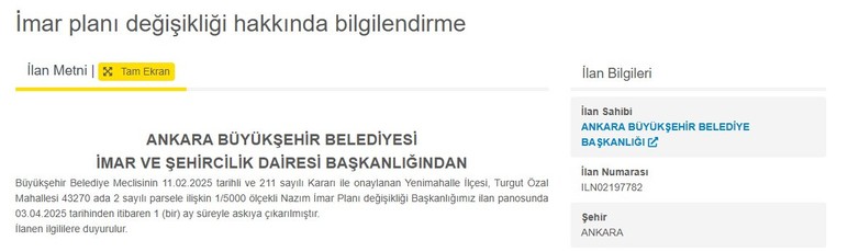 ABB'den Yenimahalle, Kahramankazan, Etimesgut ve Çankaya'da imar planı değişiklikleri - Resim : 2