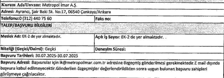 ABB Metropol İmar işçi, avukat ve şehir plancısı alıyor! KPSS'siz - Resim : 3