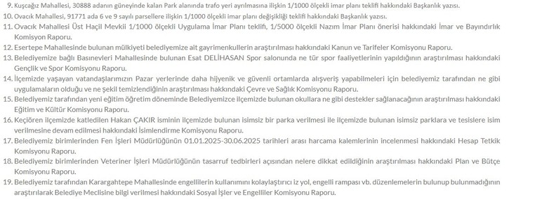 Keçiören Belediyesi Meclis toplantısında 2026 yılı bütçesi görüşüldü!