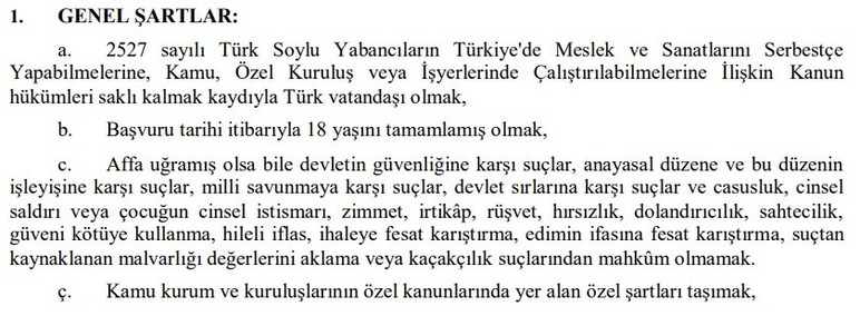 Başkentte Jandarma Dikimevi'ne en az ilkokul mezunu işçi alınacak - Resim : 2