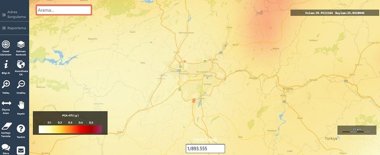 AFAD Deprem Tehlike Haritasında Ankara'da bulunan diri faylar!