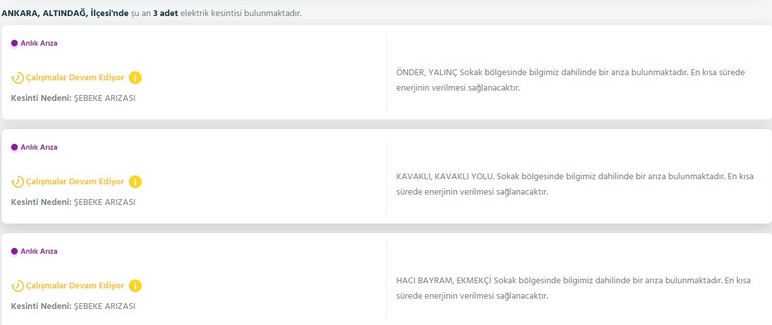 Ankara elektrik arıza kesintisi: 1 Mayıs Ankara'da elektrikler ne zaman gelecek açıklandı!
