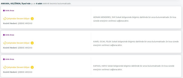 Ankara elektrik arıza kesintisi: 1 Mayıs Ankara'da elektrikler ne zaman gelecek açıklandı! - Resim : 3
