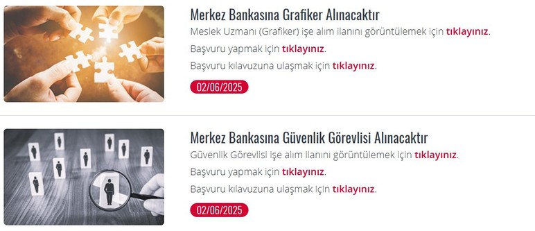 Merkez Bankası grafiker ve güvenlik görevlisi alımı yapacak: İşte şartlar
