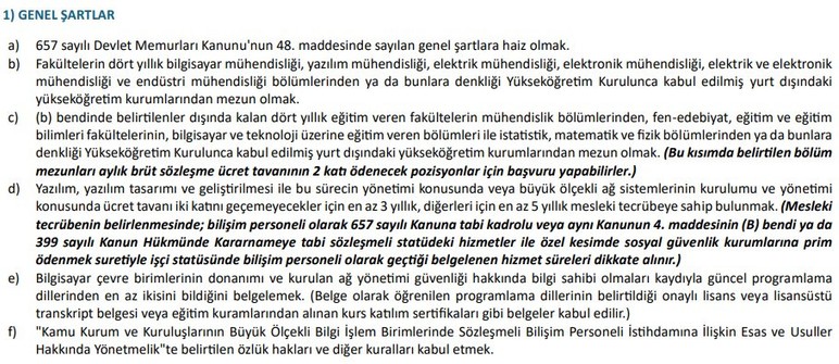 Gazi Üniversitesi sözleşmeli bilişim personeli alımı yapacak! - Resim : 2