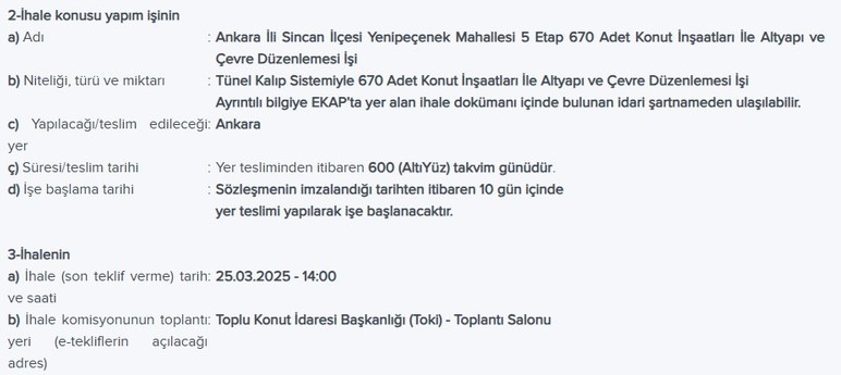 TOKİ'nin Mamak ve Sincan'daki konut projeleri için son teklif tarihi 25 Mart! - Resim : 3