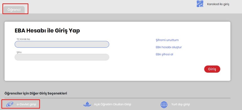 EBS EBA öğretmen öğrenci giriş veli girişi okulun ilk günü haftalık ders programı