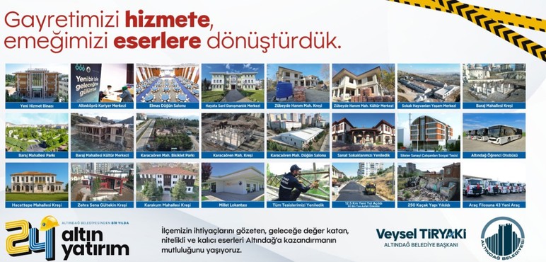 Altındağ Belediyesi 2025 yılında hayata geçirdiği 24 yatırımı duyurdu