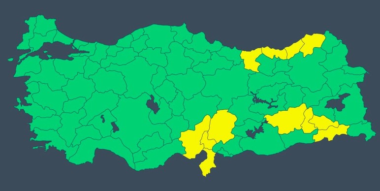 Meteoroloji'den 12 il için sarı kodlu uyarı!