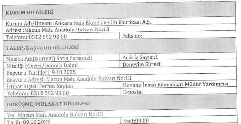 ABB Halk Ekmek sınavsız yeni personel alım ilanı yayımladı!