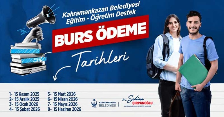 Kahramankazan Belediyesi, öğrencilere 1.000 TL burs ödemesi gerçekleştirdi