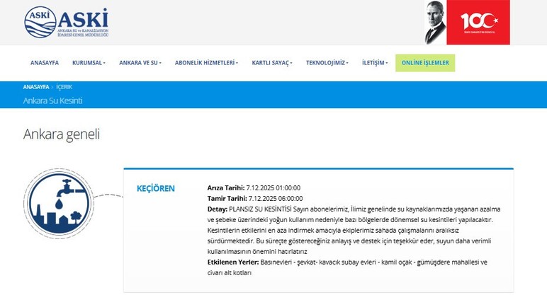 Ankara'da dönemsel su kesintileri başladı: İlk ilçe belli oldu! - Resim : 2