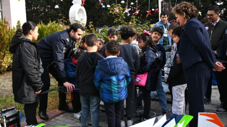 Ankara'daki bir okulda Filistinli çocuklar için etkinlik düzenlendi