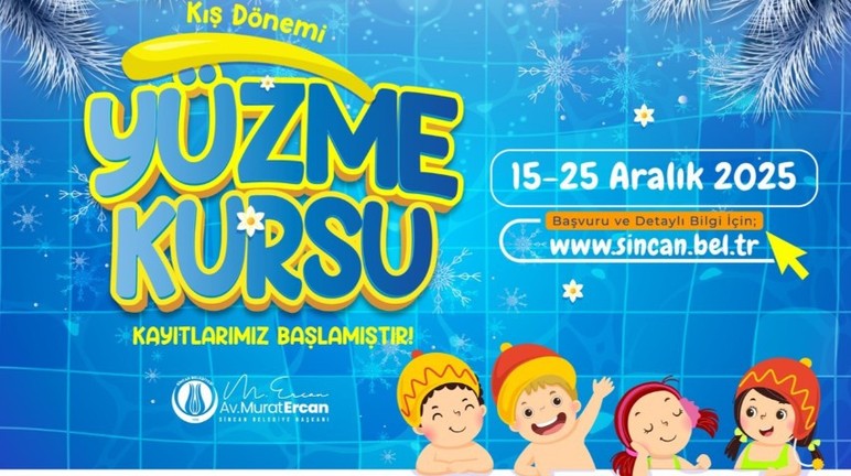 Sincan Belediyesi, kış dönemi yüzme kurs kayıtlarının başladığını duyurdu!