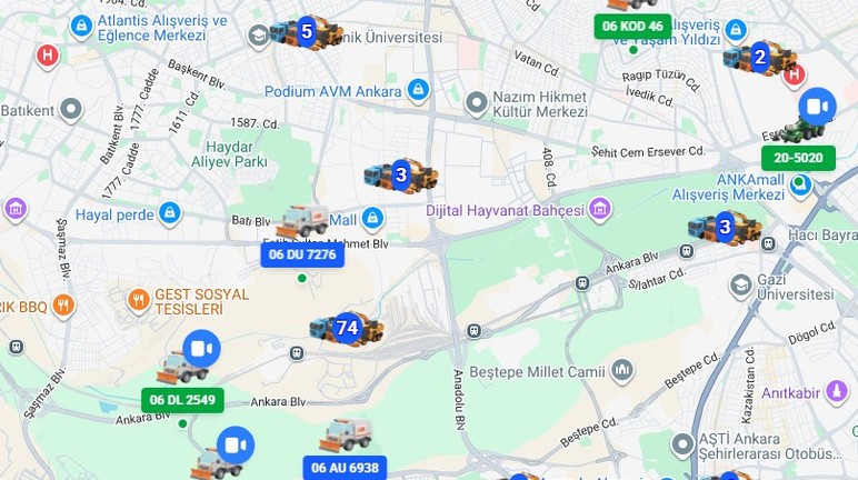 Ankara kar küreme aracı canlı kamera izleme sistemi! Ankara'da yol durumu nasıl?