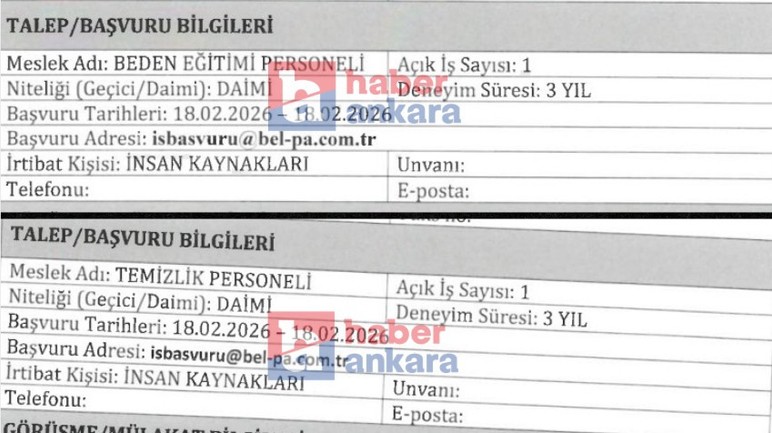 Başkentte aşçı yardımcısı, beden eğitimi eğitmeni ve temizlik personeli alınacak