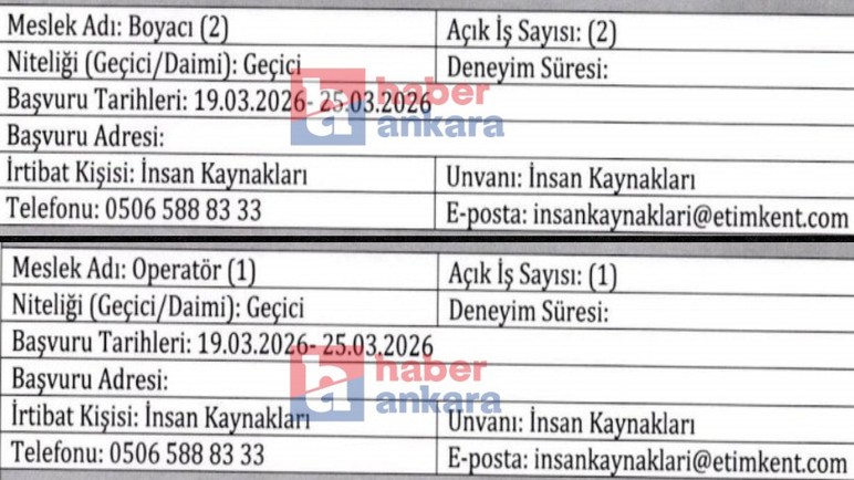 Etimesgut'ta geçici 180 personel alım başvurularında son saatler! - Resim : 4