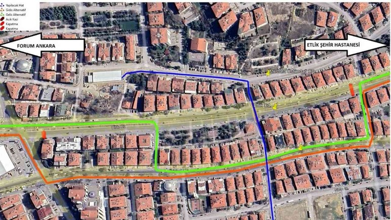 ASKİ duyurdu: Etlik Caddesi'nde bazı noktalar 1-3 Eylül tarihlerinde araç trafiğine kapatılacak