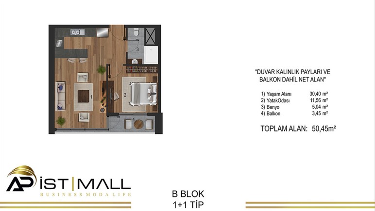 Batıkent'te modern yaşam ve iş dünyası tek projede buluşuyor: AP İST MALL - Resim : 2