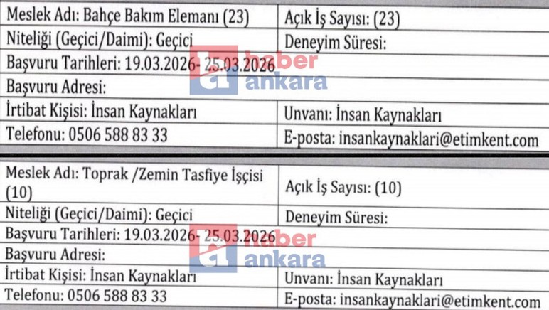Etimesgut'ta geçici 180 personel alım başvurularında son saatler! - Resim : 2