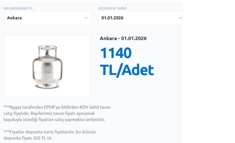 Ankara'da tüpe rekor zam: Büyük mutfak tüpü fiyatı 245 TL zamlandı!