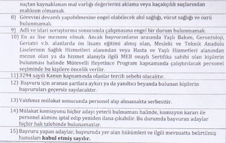 Nallıhan Sosyal Yardımlaşma ve Dayanışma Vakfına geçici işçi alınacak - Resim : 3