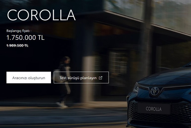 Toyota Corolla'dan Ekim kampanyası: 239.500 TL indirim geldi!