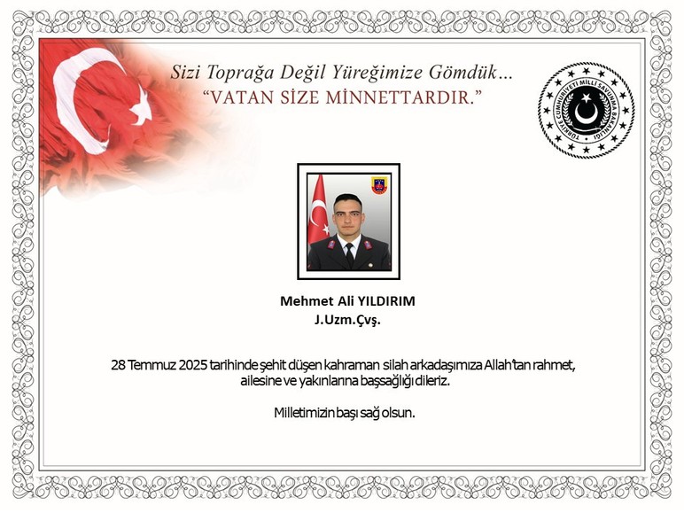 Şırnak'ta kayalıklardan düşen uzman çavuşun şehit olduğu açıklandı