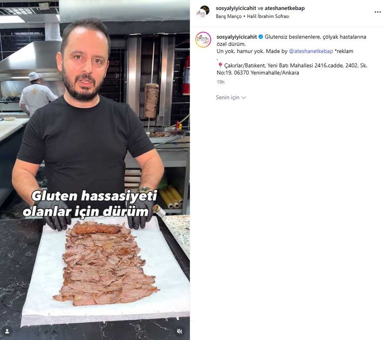 Gluten hassasiyeti olanlara güzel haber: Ankara'da çölyak hastalarına özel dürüm burada!