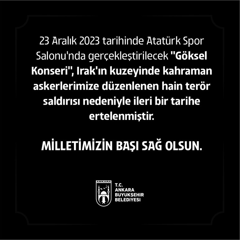 Göksel Ankara konseri iptal mi edildi, ne zaman yapılacak?