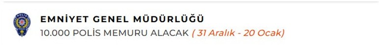 KPSS puanı ile 10 bin polis memuru alınacak!