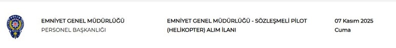 EGM, Ankara'da sözleşmeli helikopter pilotu alacak - Resim : 2