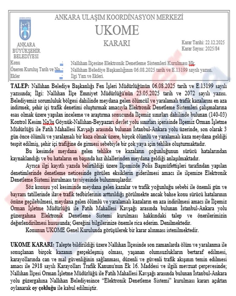 Araç sürücüleri dikkat: İstanbul - Ankara yoluna yeni EDS sistemi kuruluyor!