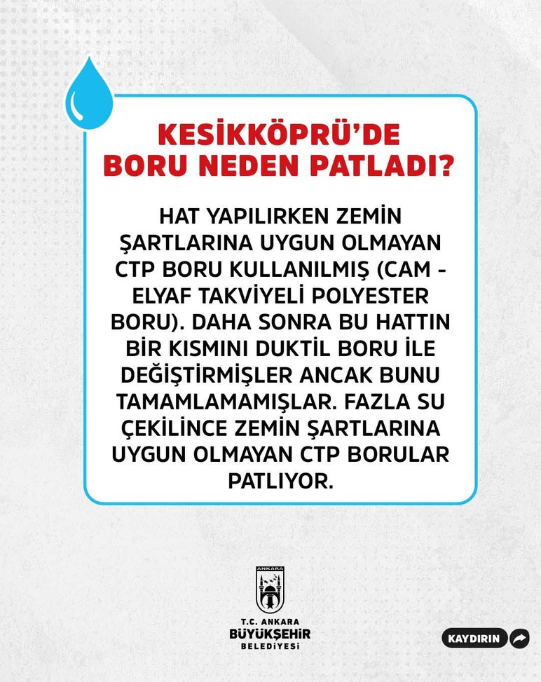 ASKİ'den Ankara'daki su kesintilerine ilişkin bilgilendirme açıklaması - Resim : 2