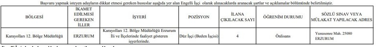 Karayolları Genel Müdürlüğü (KGM) işçi alımı yapıyor: Başvurular başladı