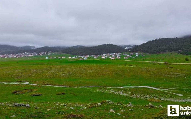 Ankara'nın Karadeniz'i Benli Yaylası: Dereler coştu, menderesler kartpostallık görüntüler yarattı
