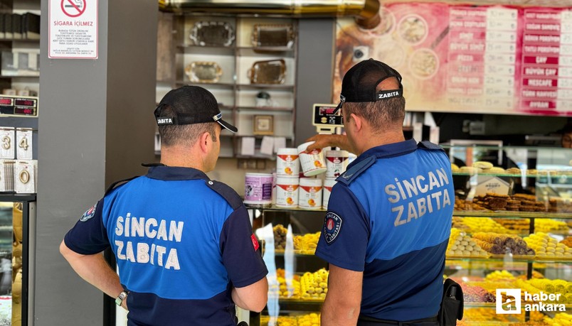 Sincan Belediyesinde zabıtalar işletmelerde bayram denetimlerine devam ediyor