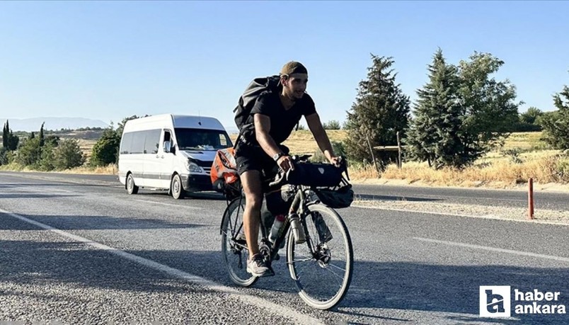 Almanya'dan Türkiye'ye bisikletle gelerek hayalini gerçekleştirdi